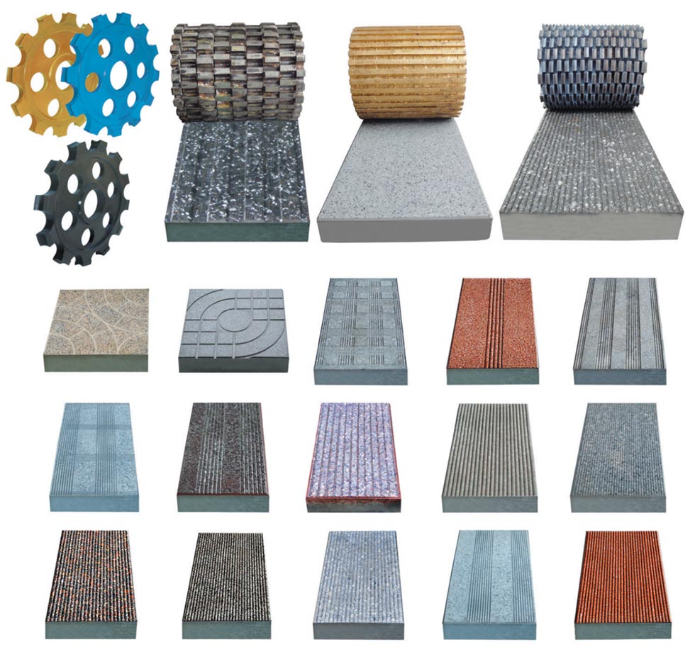 Brick Paver Bush Hammer Surface Treatment Machine